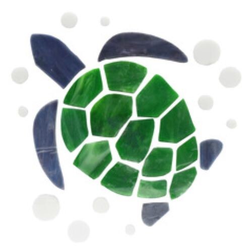 Pre- Cut Stained Glass Turtle