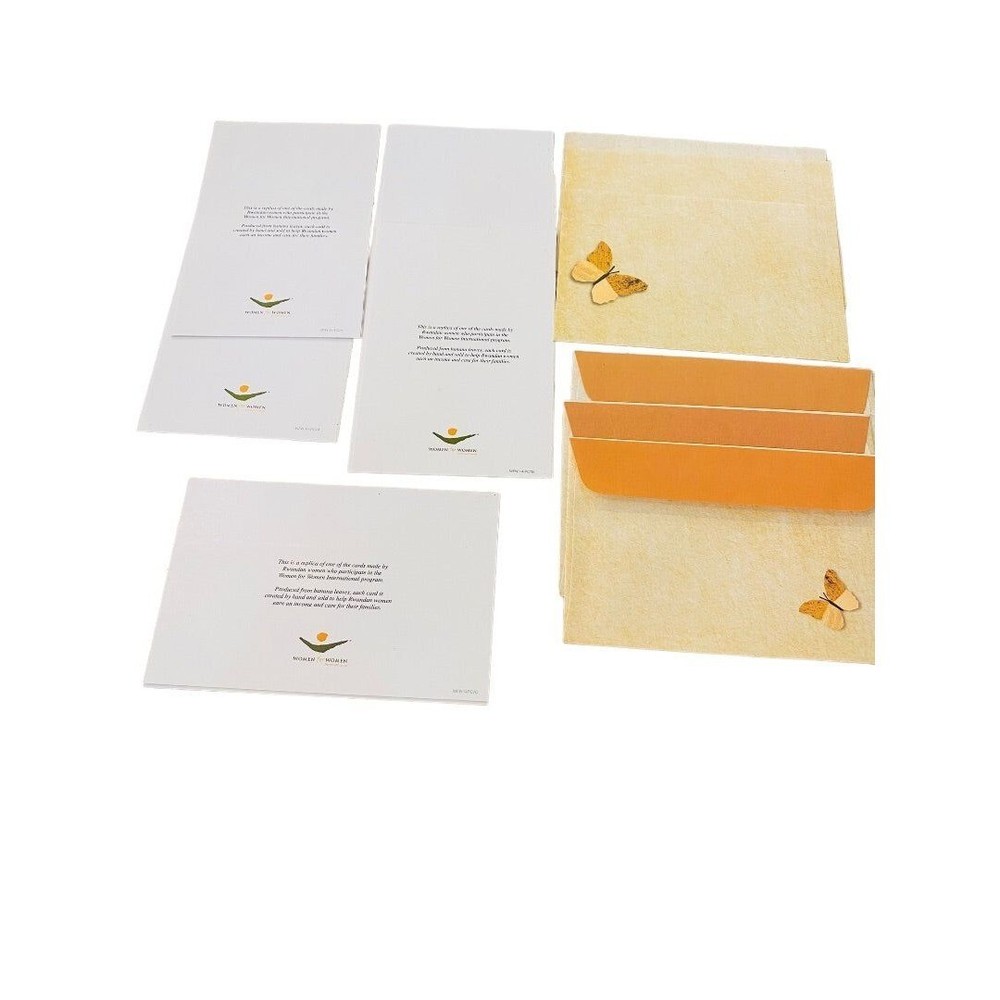12 New Blank Inside Notecard and Envelope 6" x4" 2 Different Patterns