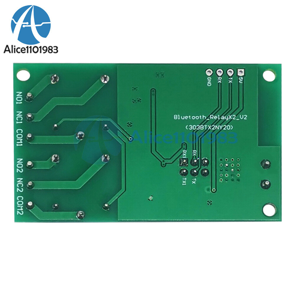 DC 12V 2CH Bluetooth Relay Module Smart Home Mobile APP Remote Control Switch