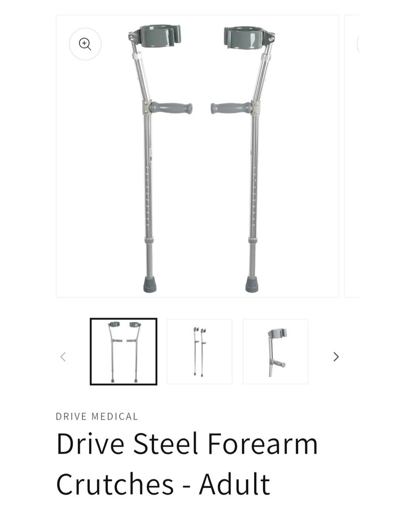 Aluminum Forearm Crutches with Adjustable Height
