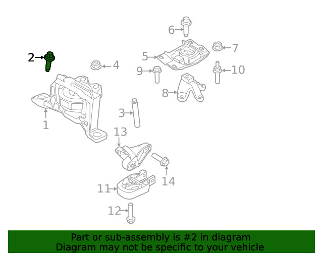 Genuine Ford Engine Mount Bolt W716412-S439