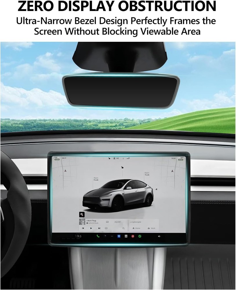 2PCS Protector Trim Frame Compatible with Tesla Model 3 Y 2020-2024 2026 Screen