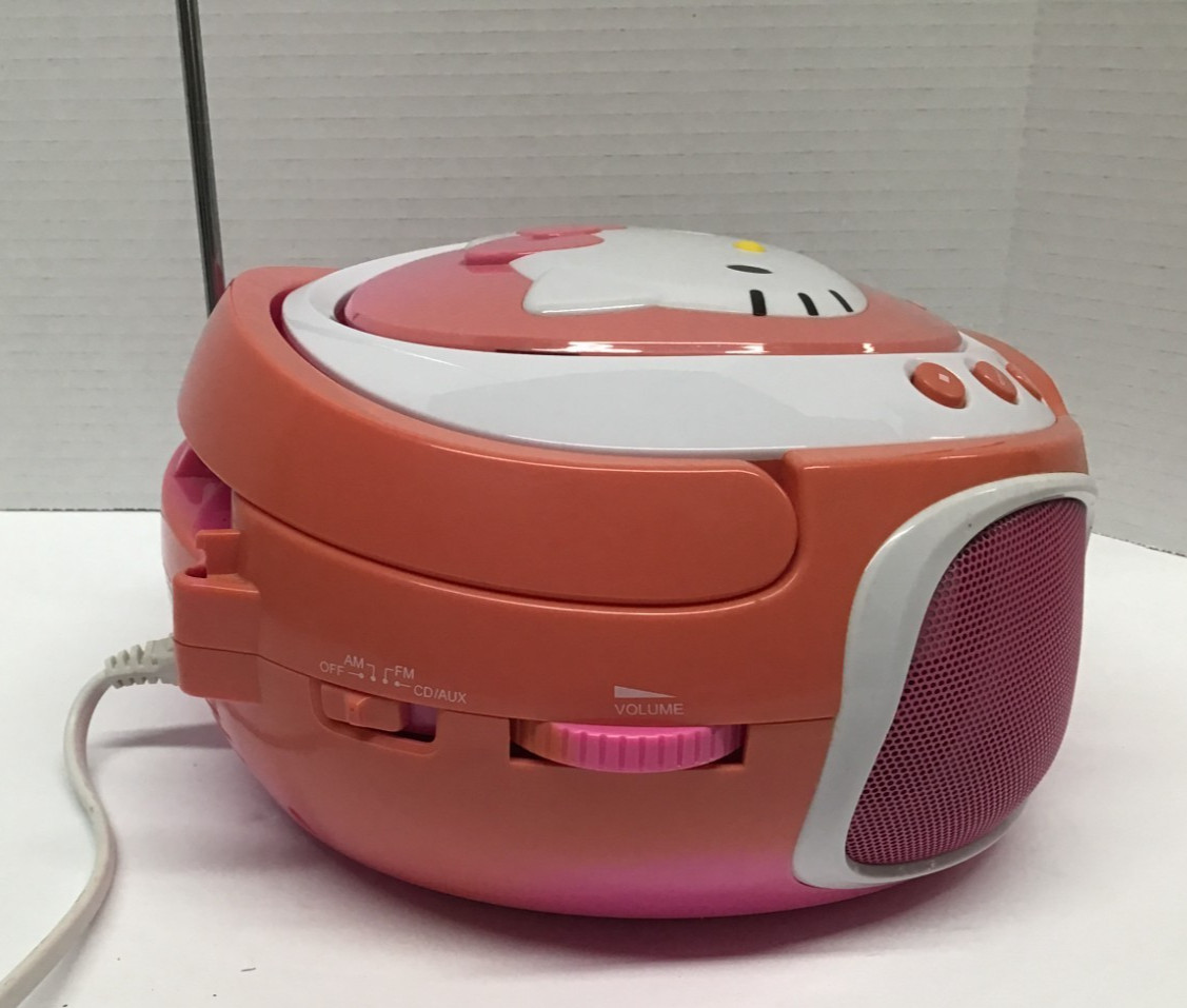 Hello Kitty CD Player Boombox AM FM Radio