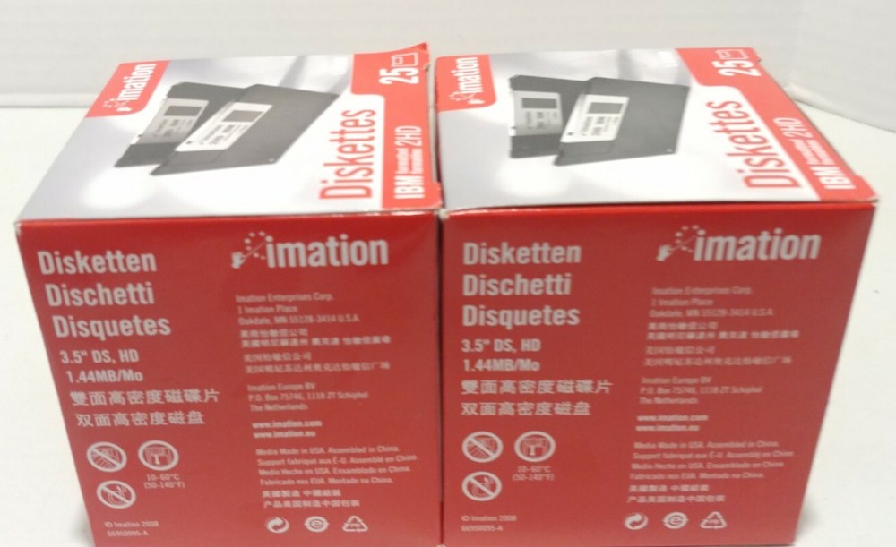 Imation Diskettes 2HD IBM 50 Pack! New Old Stock