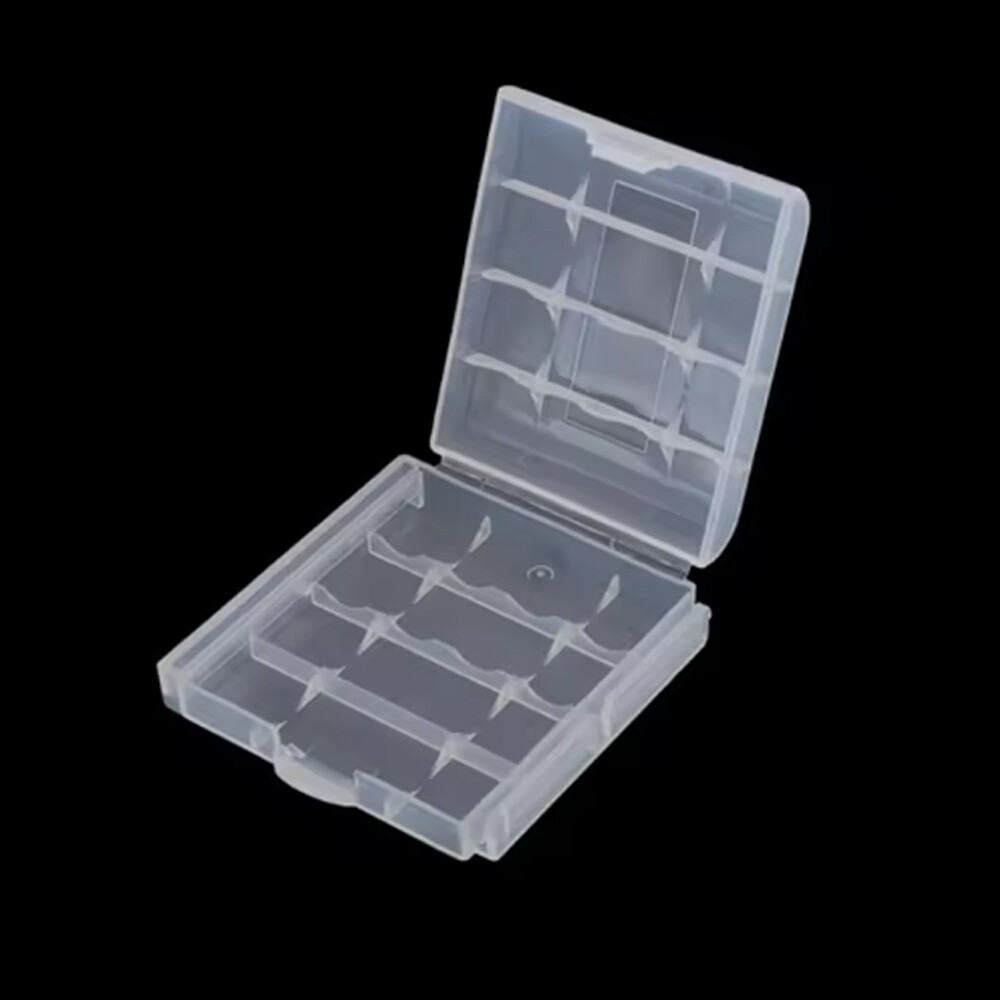 Battery Storage Case for AA/AAA, Battery Holder Box (20 Pack Clear)