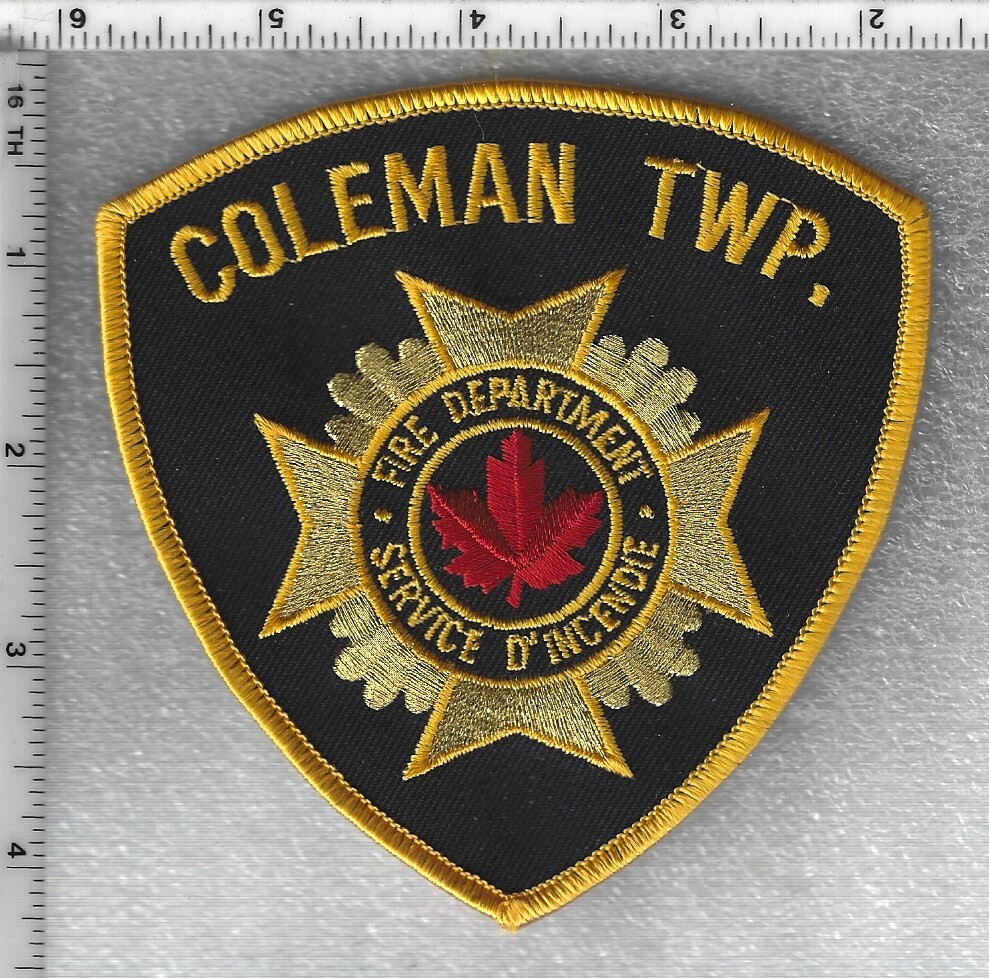 Coleman Township Fire Department (Alberta, Canada) Yellow  Shoulder Patch