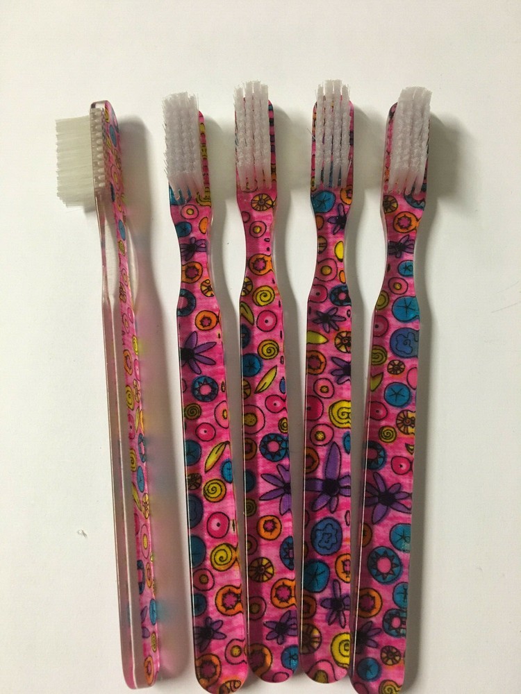 5-PACK FUN Vintage NEW Designer Toothbrush