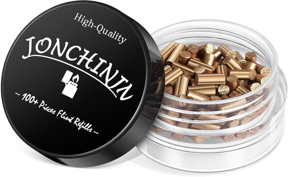 Lighter Flints 100 Pcs, Premium Flint Replacement Refills, Multi-Brand...