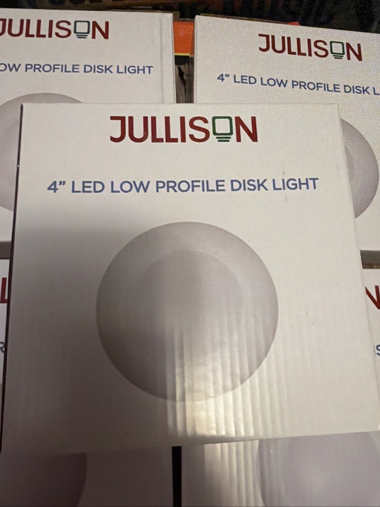 JULLISON 5 Pack LED 4” Low Profile Disk Light 10W