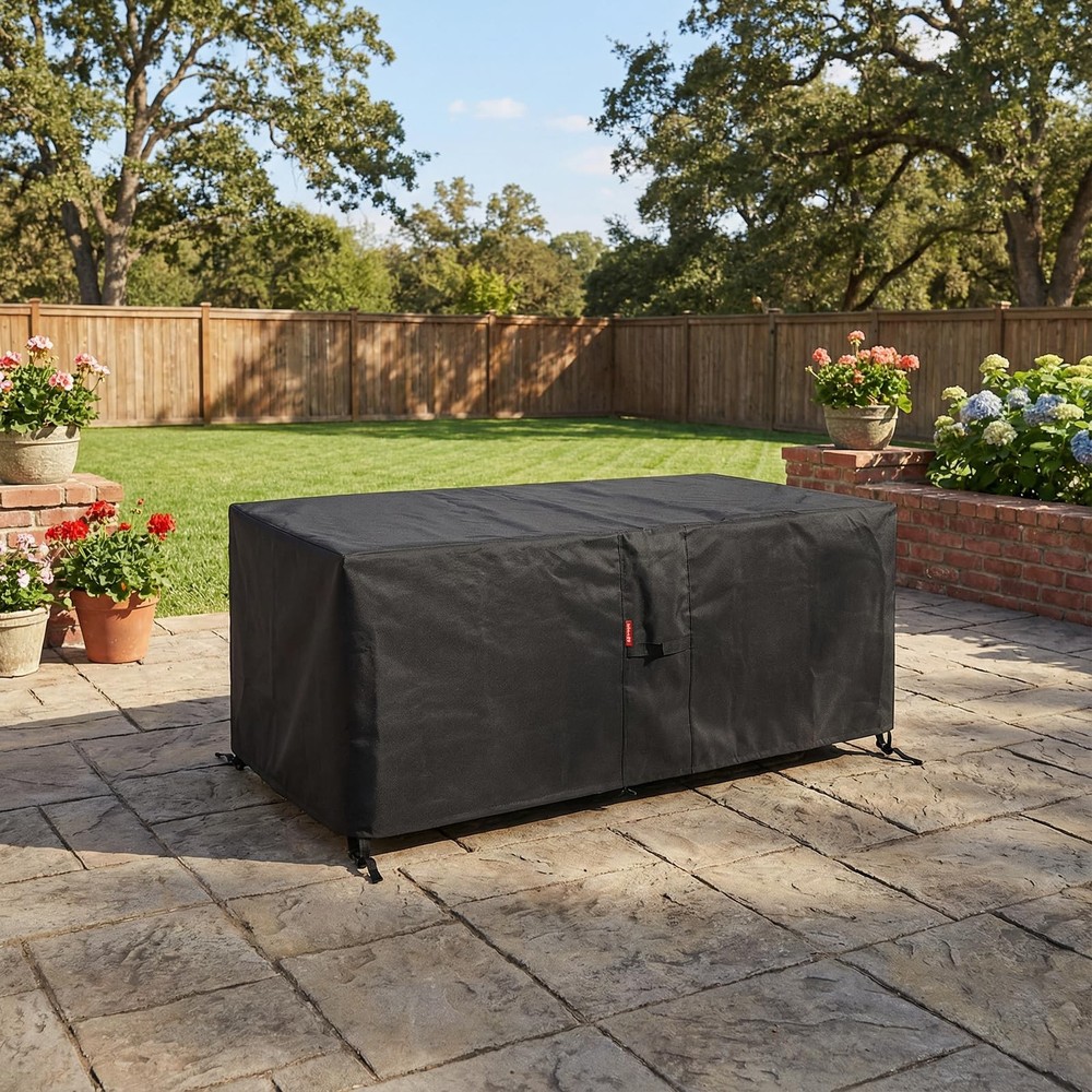 Fire Pit Cover Rectangular 50"L x 25"W x 24"H,Waterproof,Heavy Duty 600D Poly...