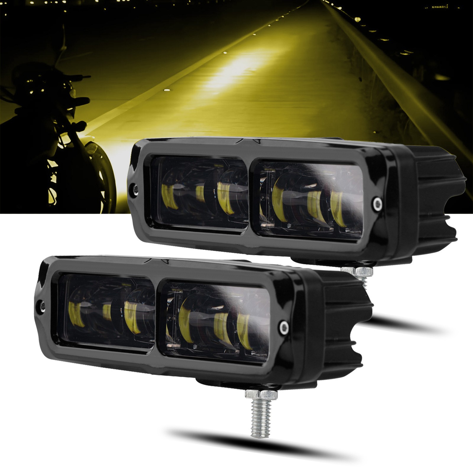 2X 6inch Led Work Light Driving Work Lights Bar Spot Pods For Truck Pickup Car