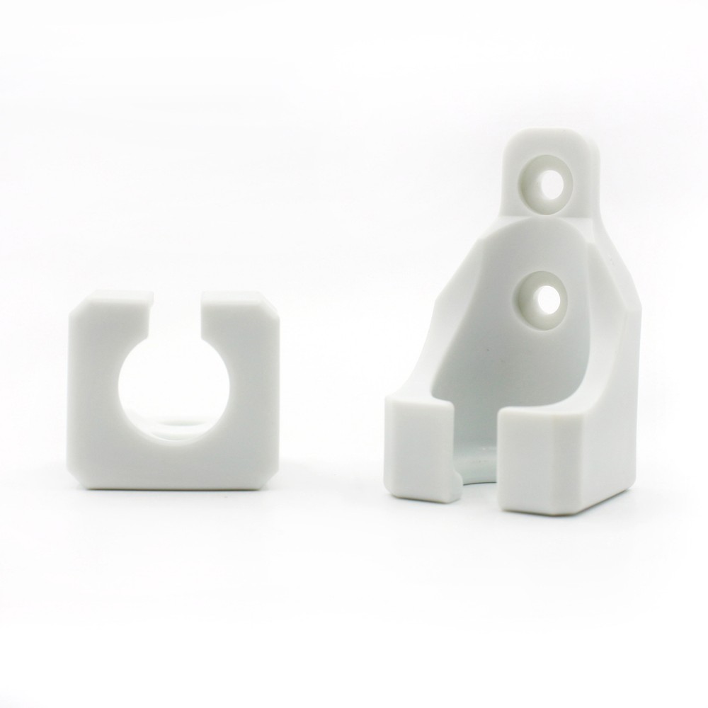Exterior roller shade bungee tie downs with square receiver bungee cords white