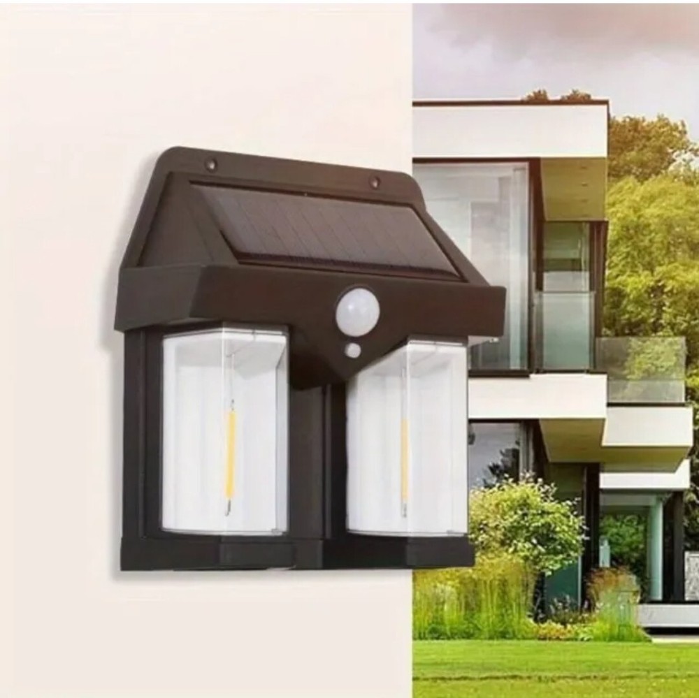 Double Solar Lantern With Motion Sensor And Twilight