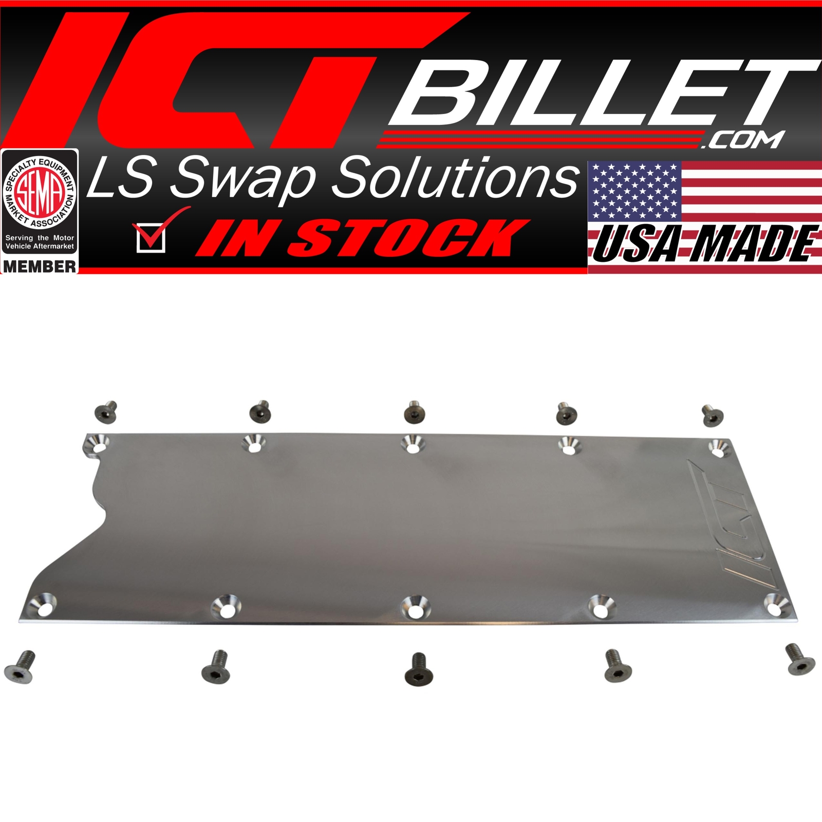 LS Gen 3 Billet Valley Pan Cover Plate (Knock Sensor Delete) LS1 4.8 5.3 5.7 6.0
