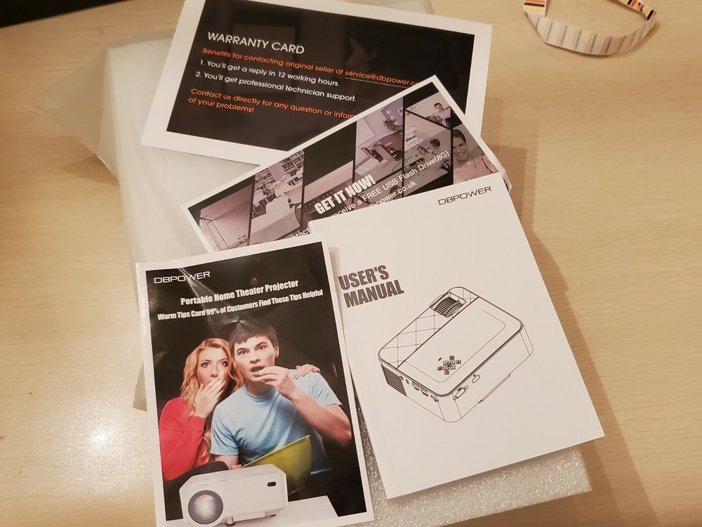 DBPOWER LED LIGHT SOURCE SMART PROJECTOR - BRAND NEW IN BOX