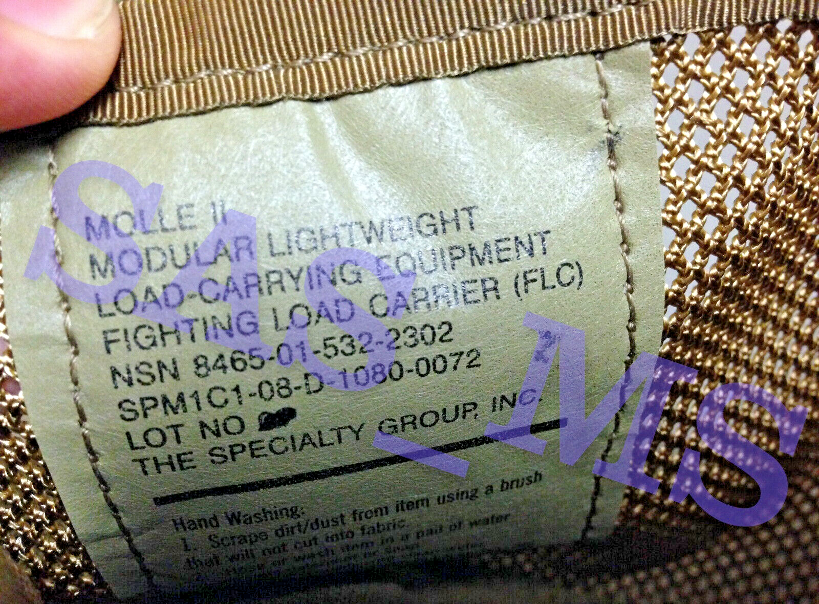 USMC MOLLE II MARPAT FLC FIGHTING LOAD CARRIER VEST COYOTE BROWN ZIPPERED NIP
