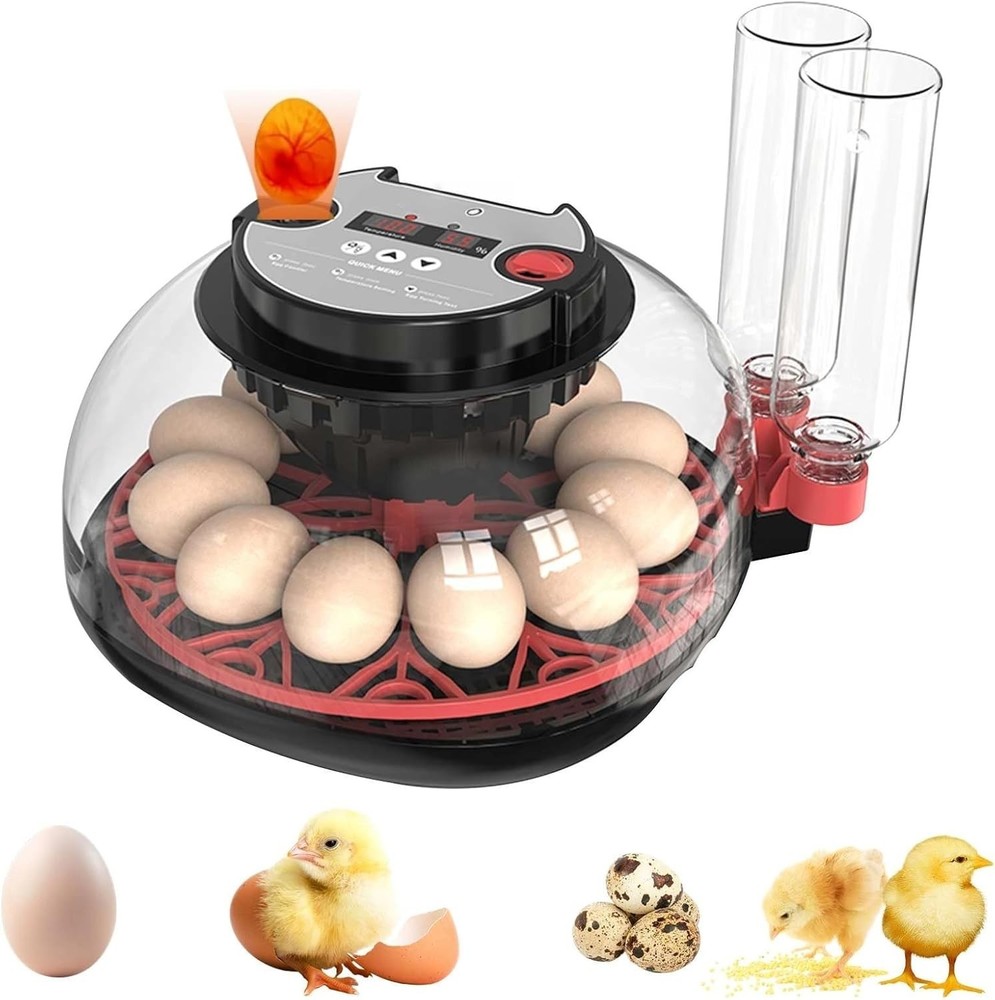 12 Egg Incubators for Hatching Eggs with Automatic Egg Turning and Humidity-FREE