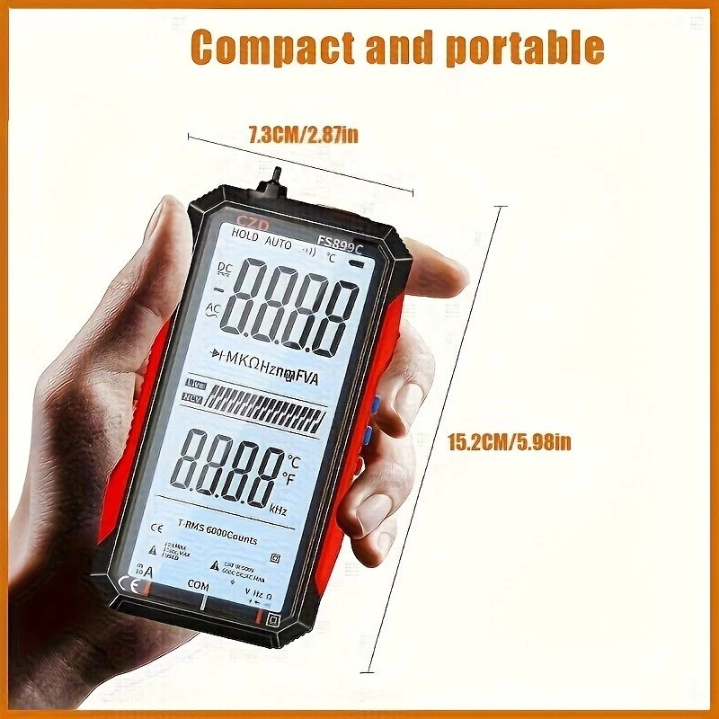 Rechargeable Digital Multimeter FS899C - Electrical & NCV Testing
