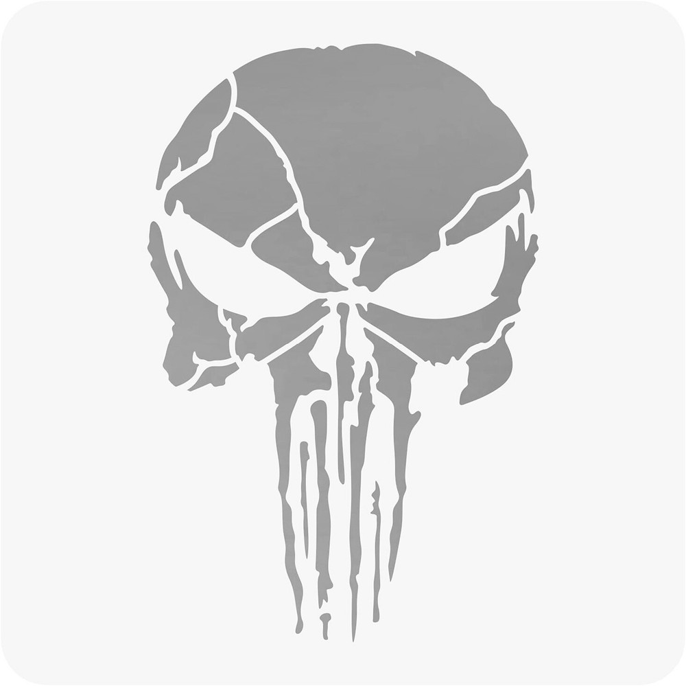 7"x10" Clear Plastic Stencil - Punisher Skull (SD270)*****