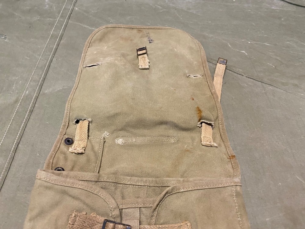 ORIGINAL WWII US ARMY M1928 COMBAT FIELD HAVERSACK BACKPACK-OD#3