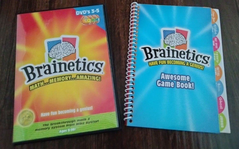 Brainetics DVD's 3-5 DVD 3 4 5 Math Memory Amazing System + Awesome Game Book