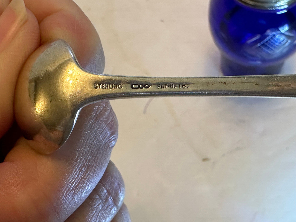 COBALT CUT TO CLEAR CONDIMENT, CASTER SET