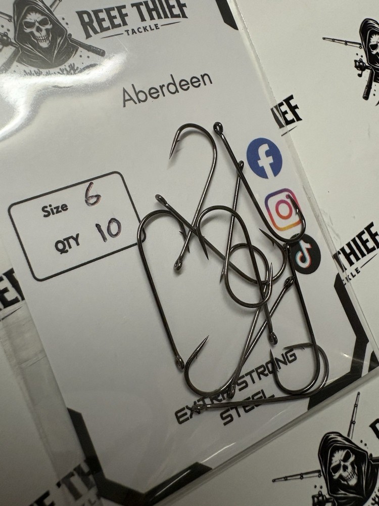 Aberdeen Size 6  Super Sharp Hooks