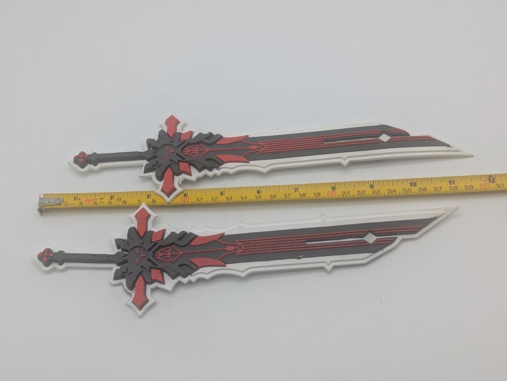 2pc Red Sword attachments for Anthony Wang Sneaker Shoes