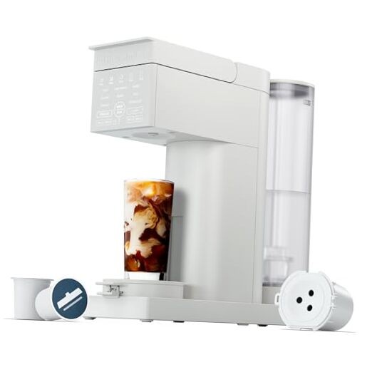 Caffeinator Single Serve Coffee Maker, Brew Kcups & Grounds, Drip Concrete