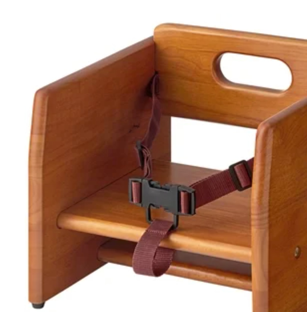 Restaurant Children Wooden Booster Seat in Walnut Finish - For Commercial Use