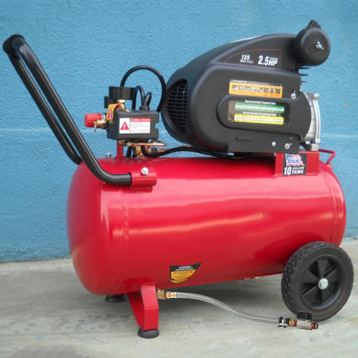 Extended Tank Drain Valve Assembly Kit for Air Compressor, Including 10 Inches A