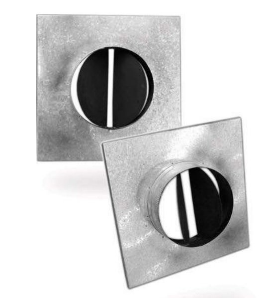 NECK ADAPTER FOR DUCT SQUARE CELILING  DIFFUSER LD4 Model: NA-LD-STR-Y 150x150