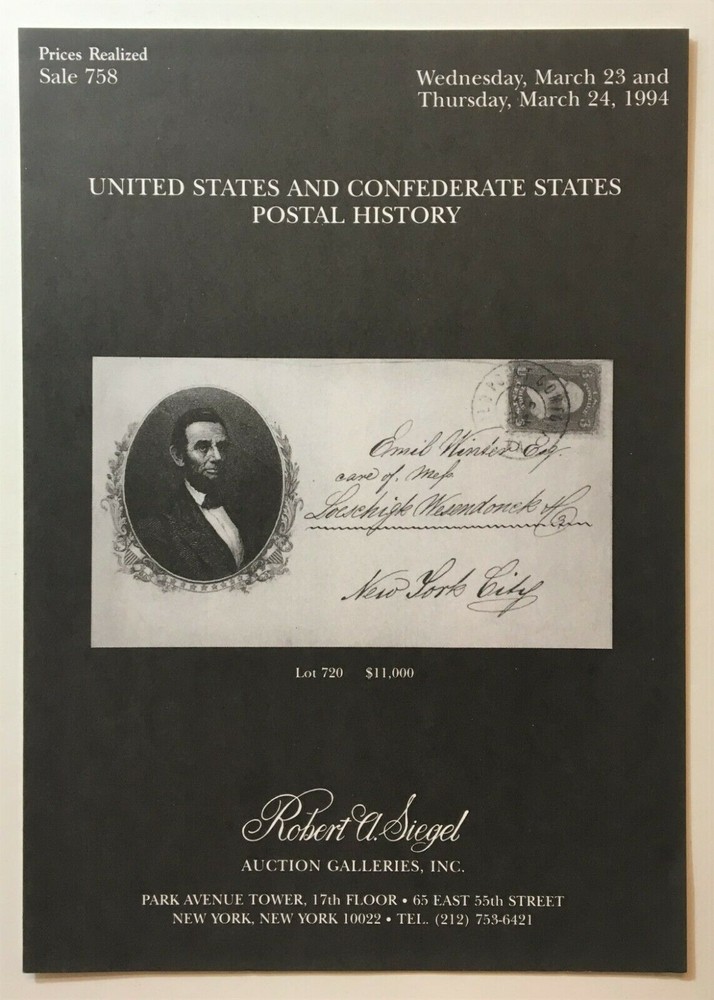 1994 Rarities "The Concord Collection" Siegel Auction Catalog + Price Lists (100