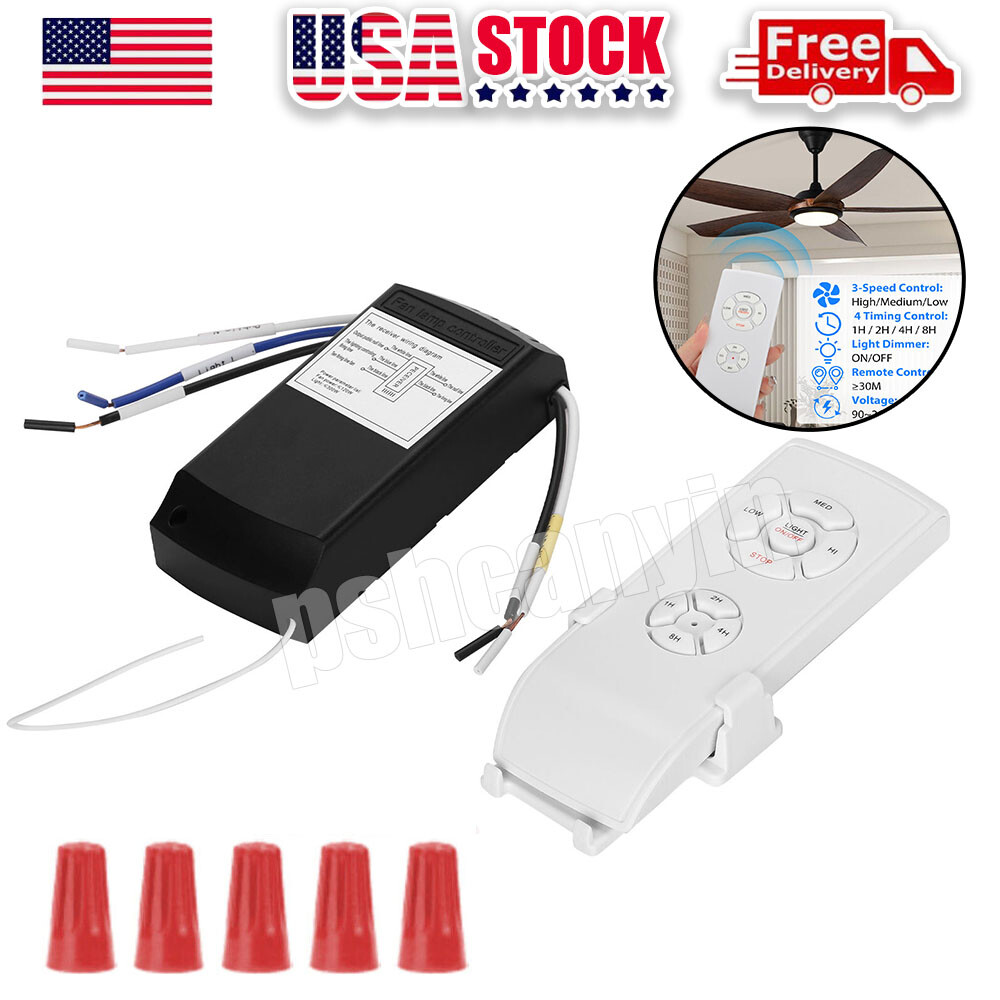 Universal Wireless 15M Timing Remote Control Receiver Ceiling Fan Lamp Light Kit