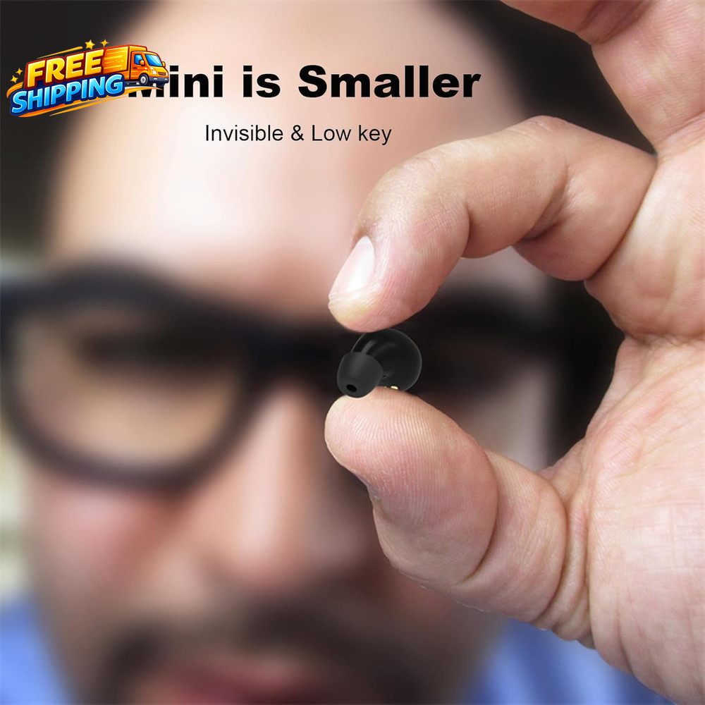 Small Mini Invisible Earbuds for Work Wireless Bluetooth Tiny Low Profile Micro
