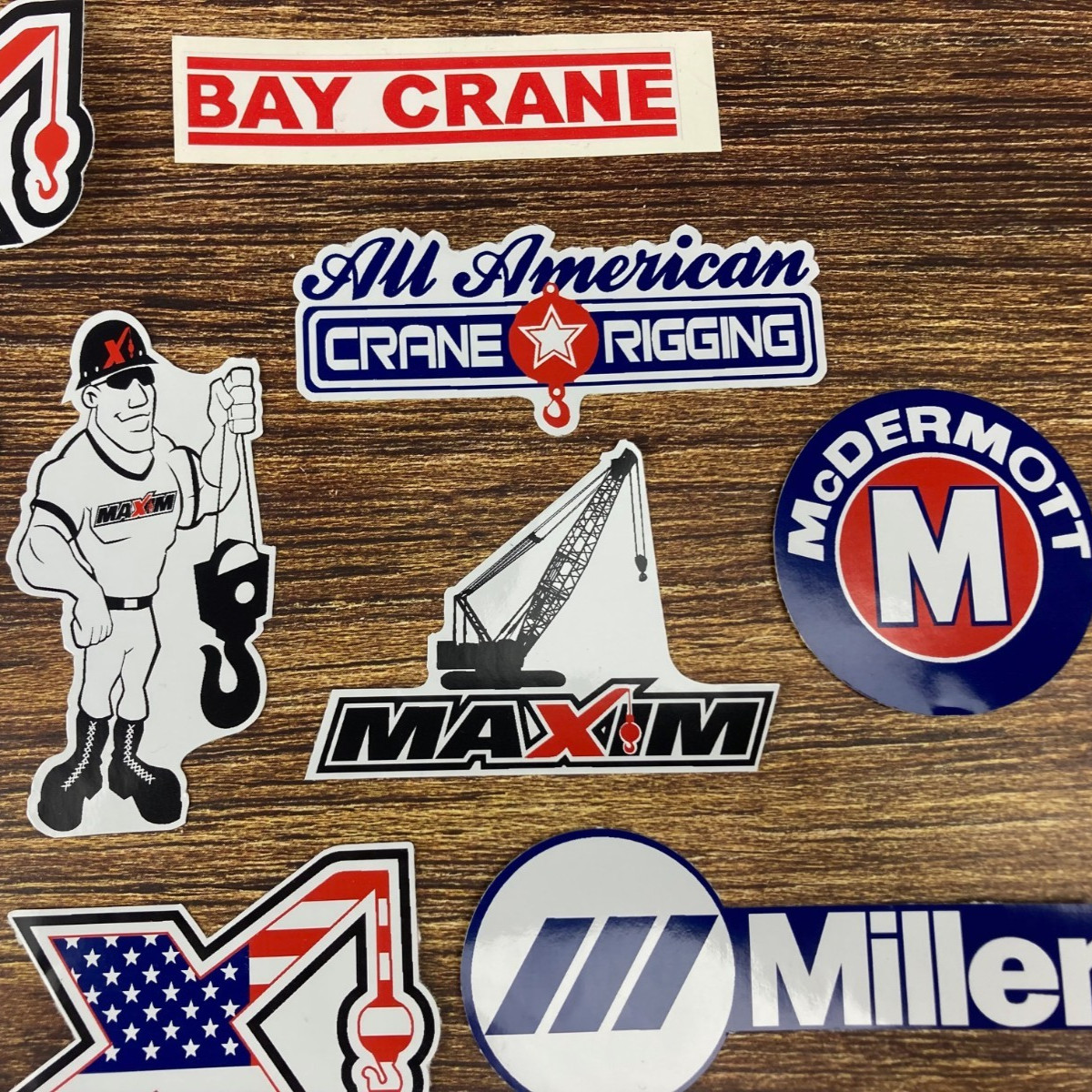 Hard Hat Sticker Maxim Crane All American Crane Shane McCrane Rodbusters Welder