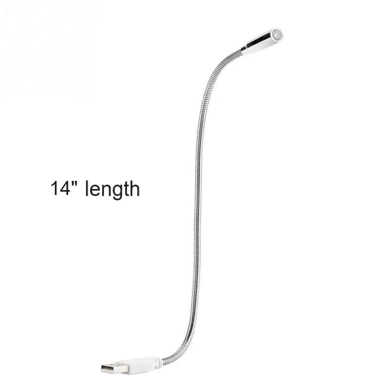 Long USB Metal Snake Light Flexible Adjustable Reading Night Light Round Circle