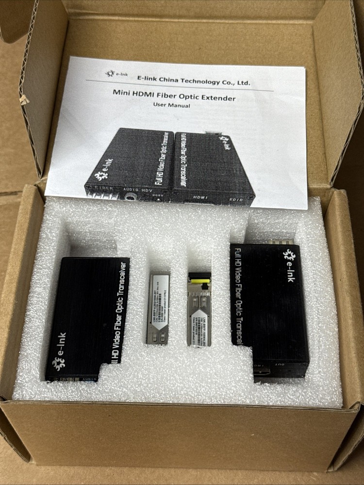 E-Link Mini HDMI Fiber Optic Extender New