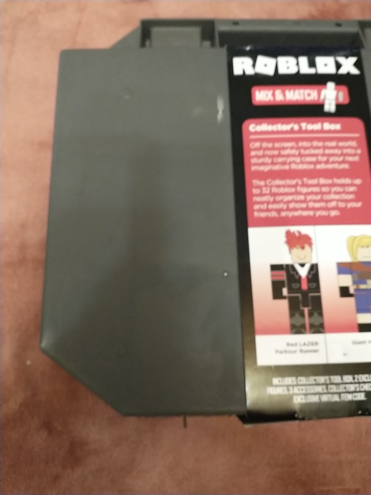 Roblox Collector's Tool Box Carry Case Holds 32 Figures Virtual Item Code Lazer