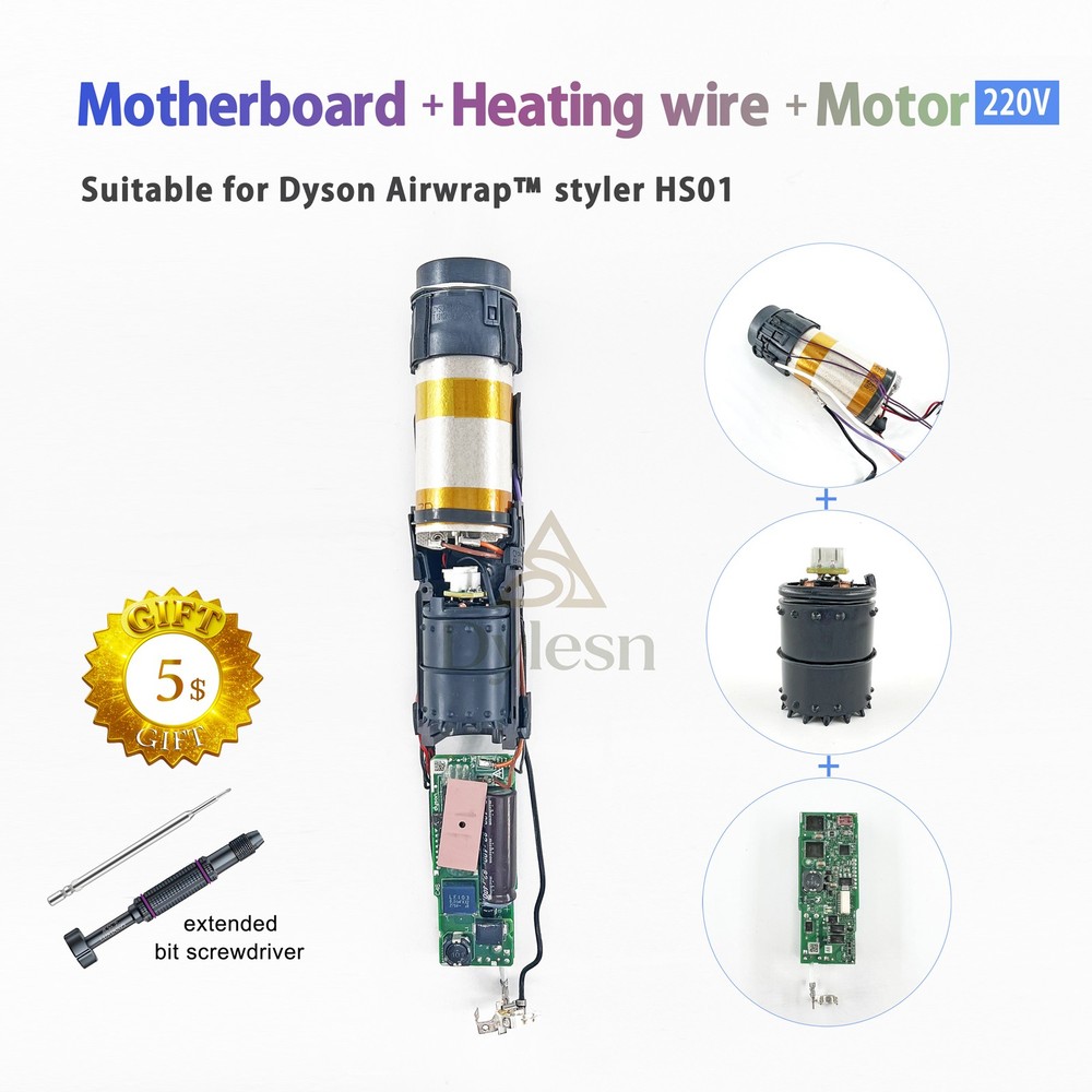 220V Motor + Mainboard + Heating Element for Dyson Airwrap HS01 HS05
