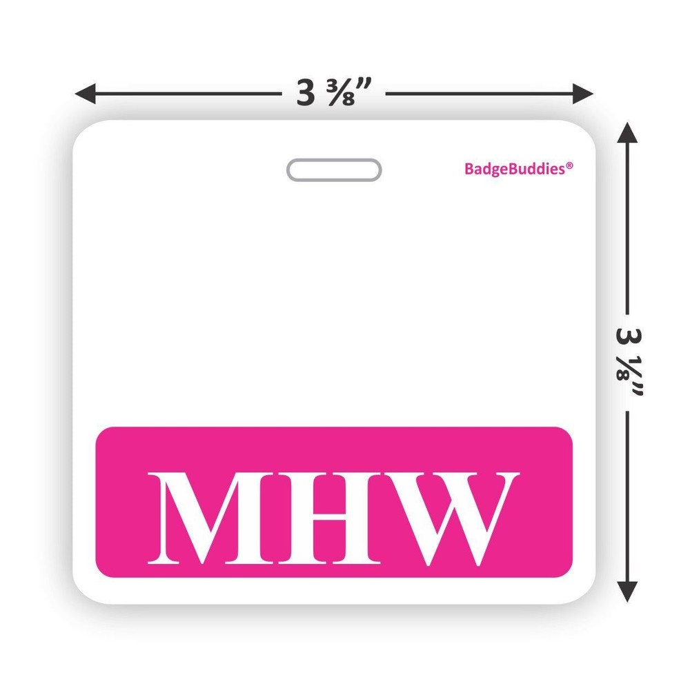 MHW Horizontal Badge Buddy for Mental Health Workers