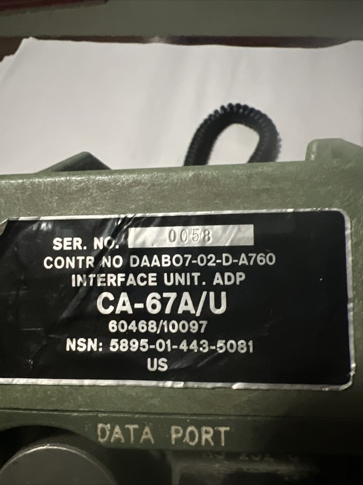CA-67A/U CA-67 Interface Unit Automatic Data Processing and Field Phone - RARE