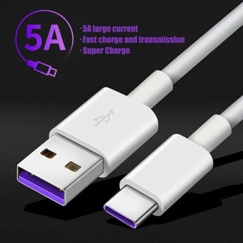 USB Type C Data Cable 5A Fast Charging USB-A to USB-C Charger Cord For Phone lot
