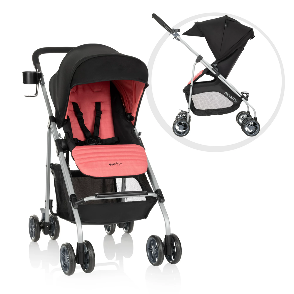 Evenflo Reversi Lightweight Stroller, Celestine Coral