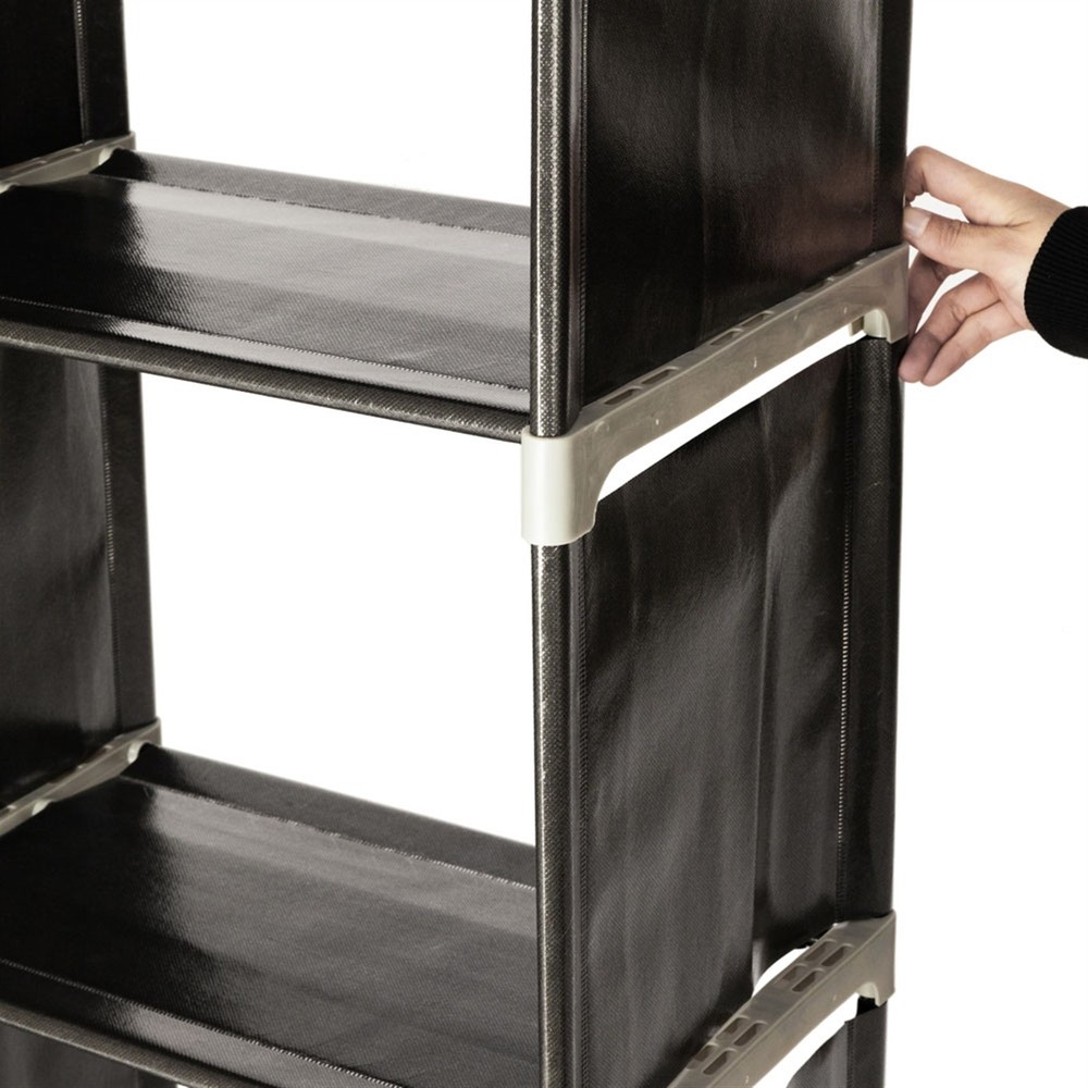 3 Tiers 9 Compartments Storage Shelf Cube Multifunctional Assembled Black NEW