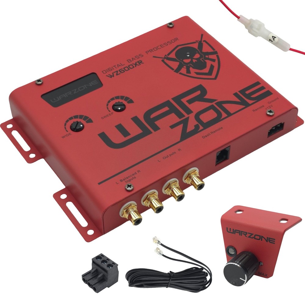 Warzone WZ600XR Digital Bass Processor with Dash Remote & RCA Inputs