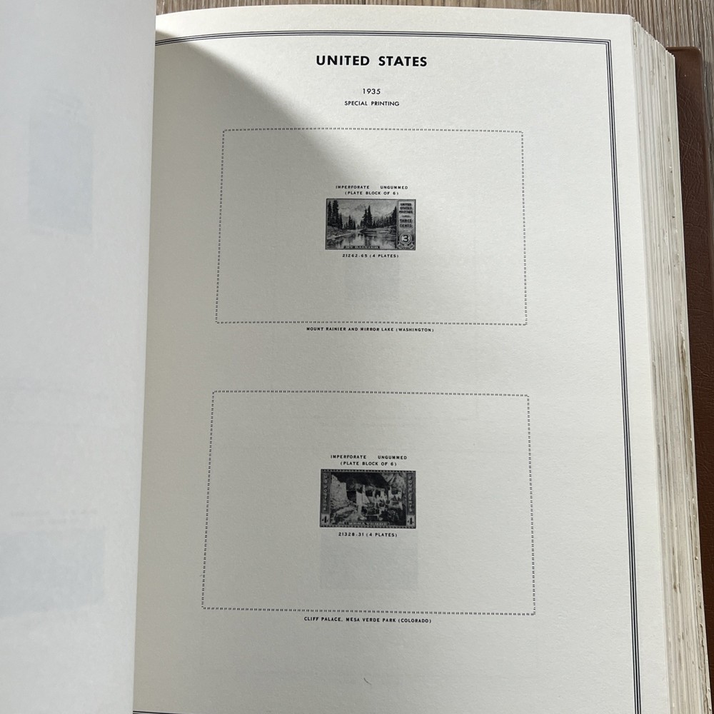 2x United States Plate Block Album Volume A & B ( No Stamps) H.E. Harris