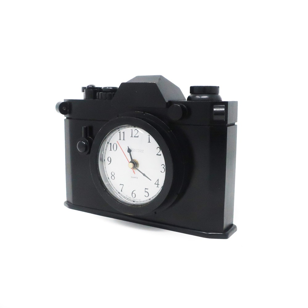 Vintage Black Canetti Camera Clock