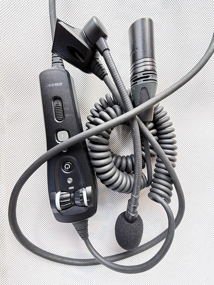 Bose A20 Bluetooth Control Module Triple Cable Boom Mic 5 Pin XLR Plug Cord