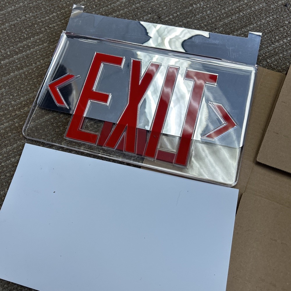 Cooper Lighting Emergency Exit Sign Red